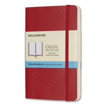 Moleskine® Classic Softcover Notebook, 1 Subject, Dotted Rule, Scarlet Red Cover, 5.5 X 3.5 freeshipping - TVN Wholesale